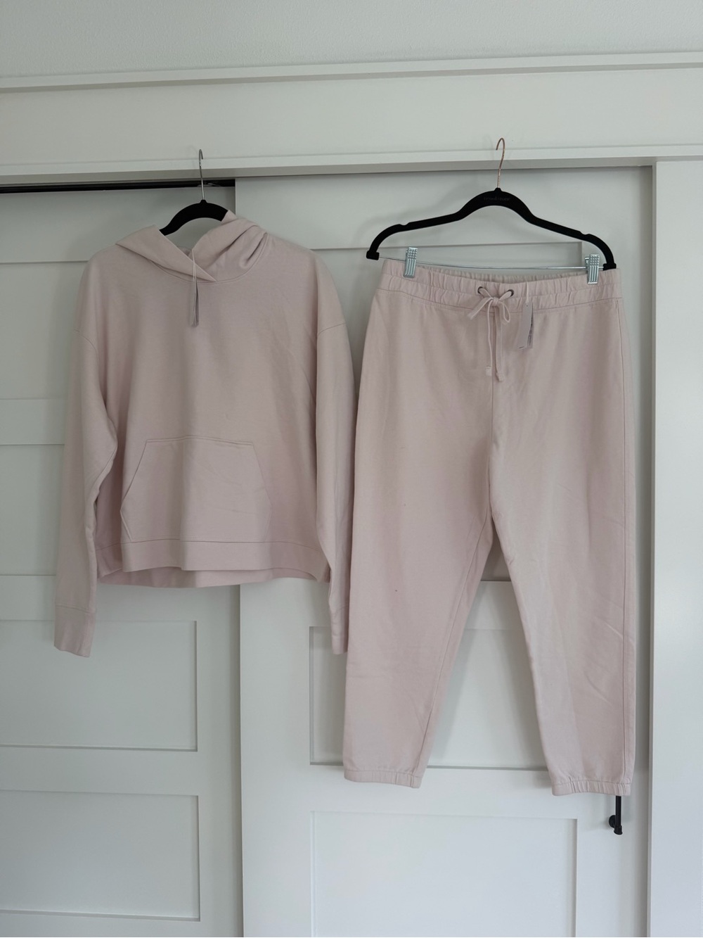 James Perse Soft Blush Hoodie & Drawstring Joggers
